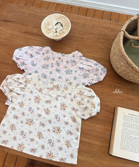 30[予約]ohho rose frill blouse