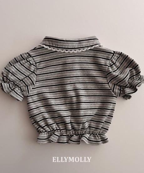 252[予約]ELLYMOLLY curling collar frill t