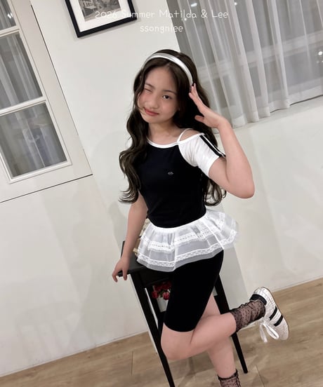 10[予約]matilda&lee color matching line tee