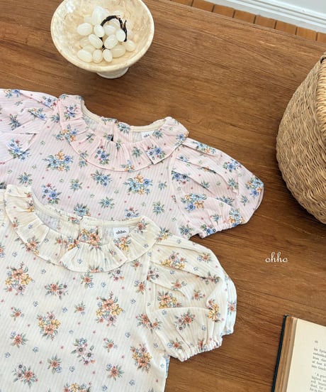 30[予約]ohho rose frill blouse