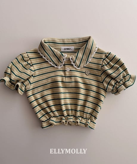 252[予約]ELLYMOLLY curling collar frill t