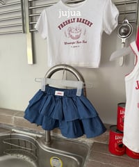 13[予約]jujua denim tiered skirt