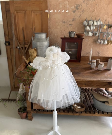 31[予約]marron ribbon dress(XS-L)