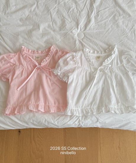 35[予約]ninibello rosie embroidered blouse