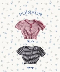 3[予約]poisson border puff tee