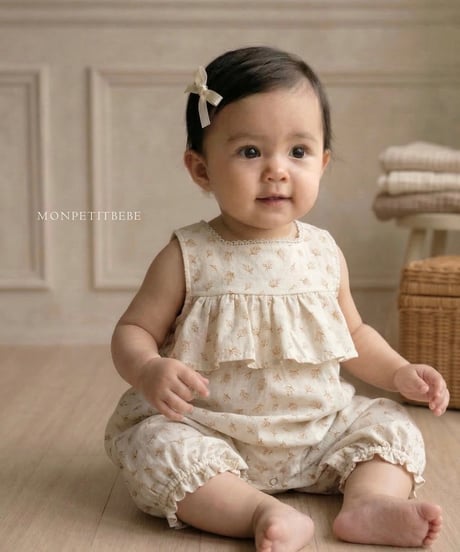 13[予約]elov&monpetitbebe rose jumpsuit