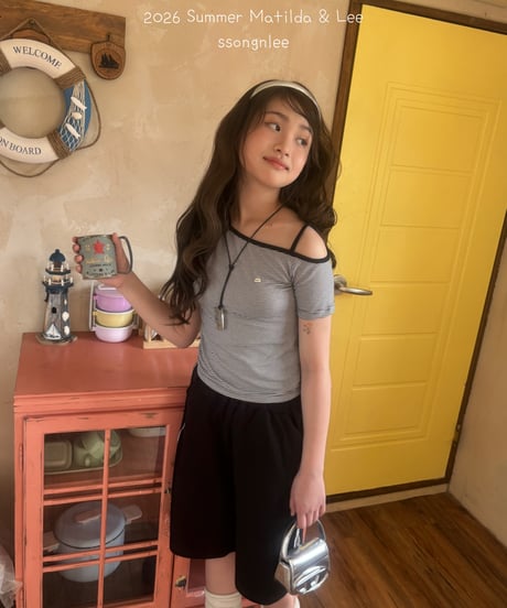 18[予約]matilda&lee uncut striped top