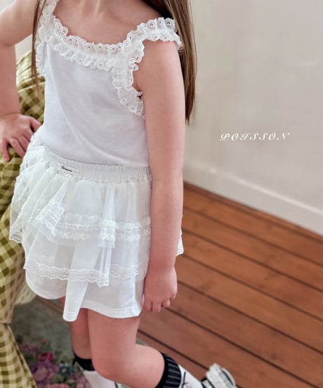 9[予約]poisson frill sleeveless tee