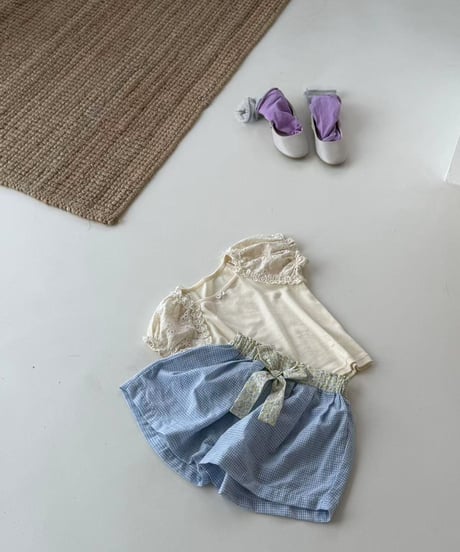 42[予約]aiai check ribbon shorts