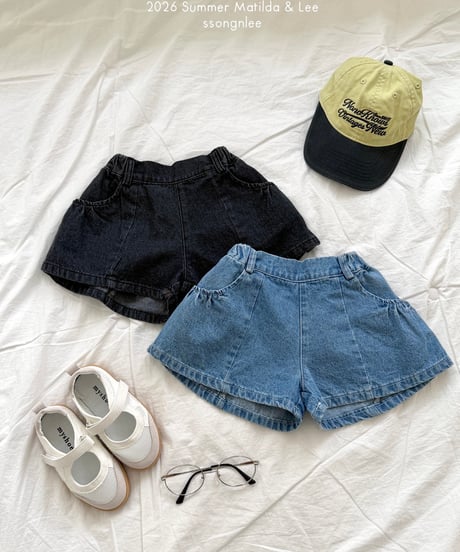 68[予約]matilda&lee denim shirring pants
