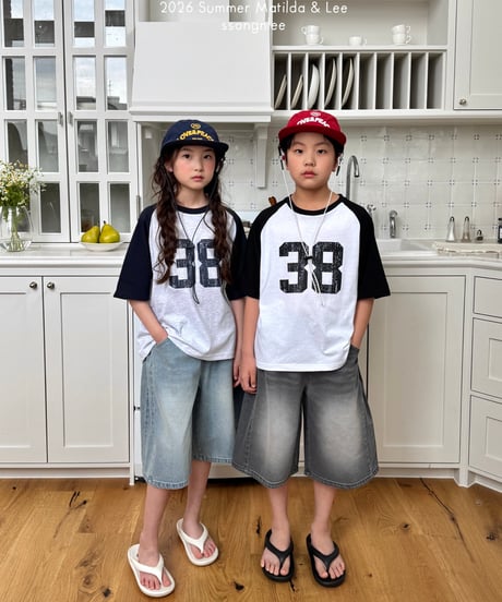 47[予約]matilda&lee 38 color block raglan tee