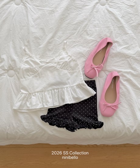 92[予約]ninibello mimi 3/4 frill leggings