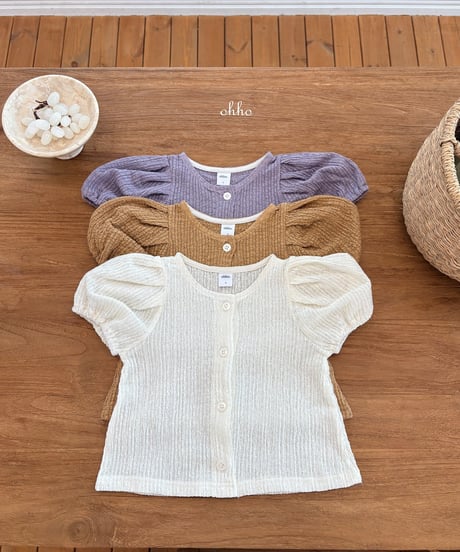 26[予約]ohho french short sleeve cardigan