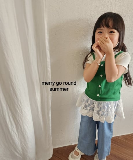 13[予約]merry go round rib button sleeveless