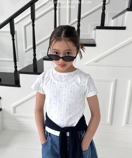 22[予約]matilda&lee flower short sleeve tee
