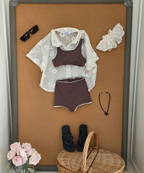 81[予約]ELLYMOLLY flower resort shirt
