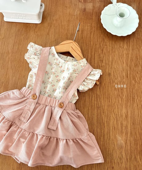 41[予約]ohho forest shirred strap skirt