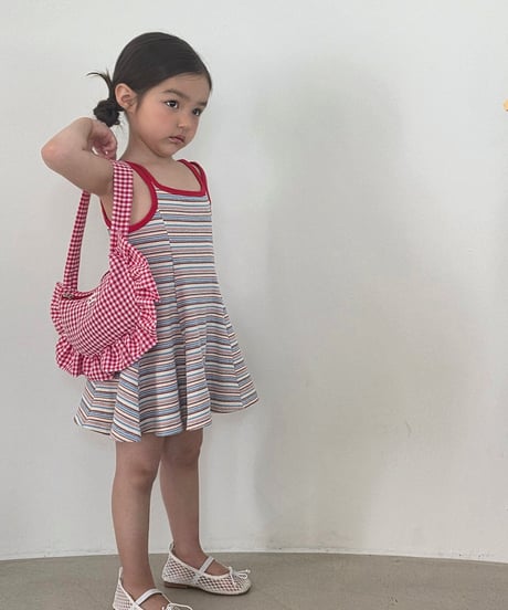 83[予約]ELLYMOLLY double strap flare ops