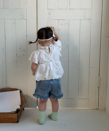 29[予約]mydaughter frill pintuck dneim shorts