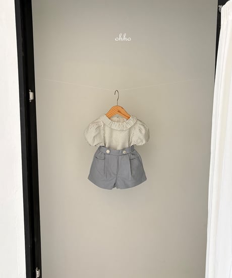 28[予約]ohho loel striped blouse