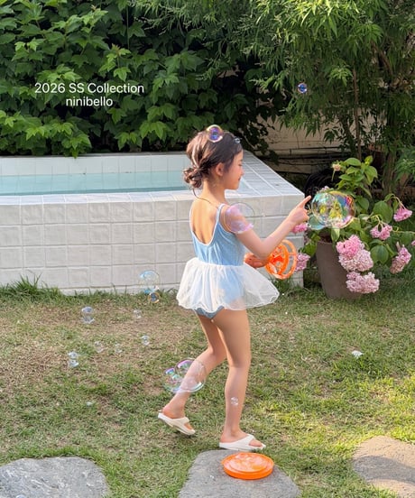 100[予約]ninibello candy dot swimwear bonnet set