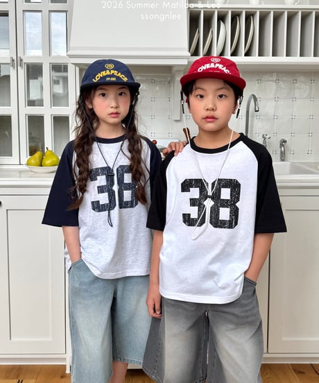 47[予約]matilda&lee 38 color block raglan tee