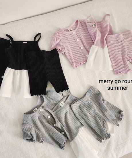 20[予約]merry go round short sleeve cardigan set