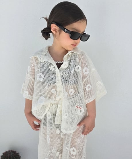 81[予約]ELLYMOLLY flower resort shirt