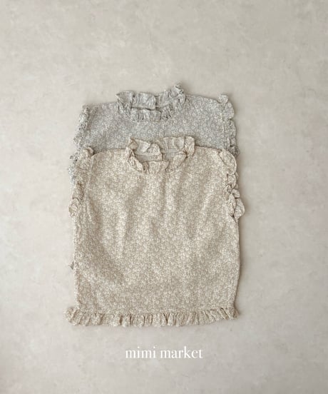 7[予約]mimi market line frill sleeveless