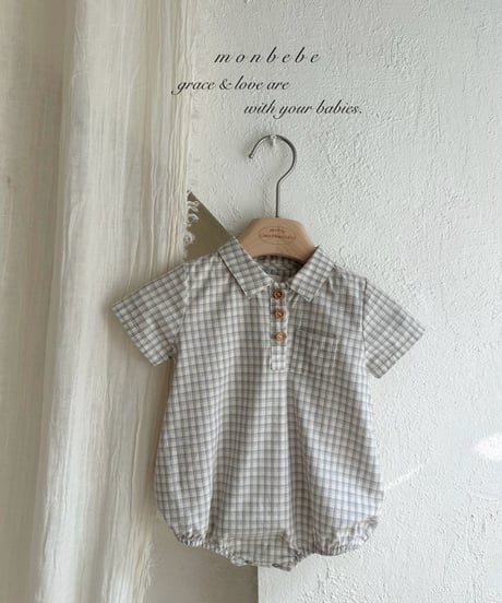 98[予約]monbebe leo check suit