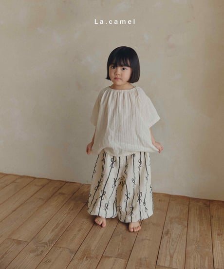 3[予約]La.camel mild blouse