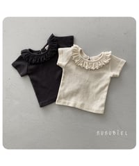 72[予約]nunubiel ribbed frill t-shirts