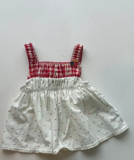 45[予約]aiai cherry dot check blouse
