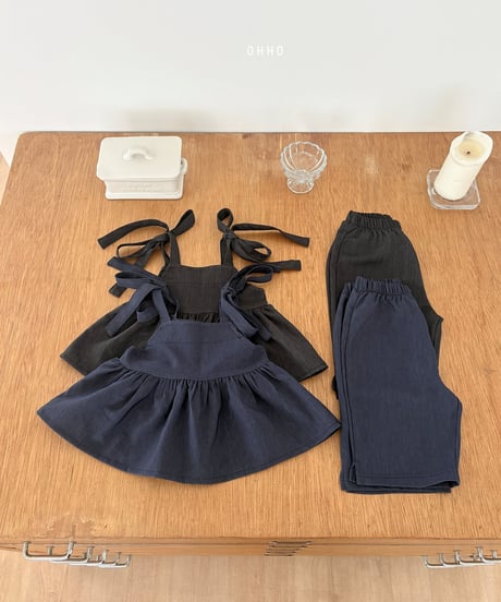 40[予約]ohho soft denim capri pants