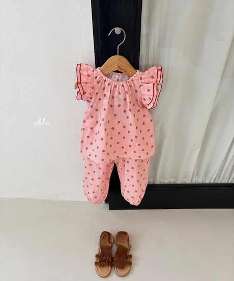 20[予約]ohho berryberry rubber band pants