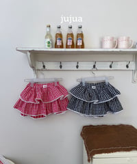 12[予約]jujua check skirt pants