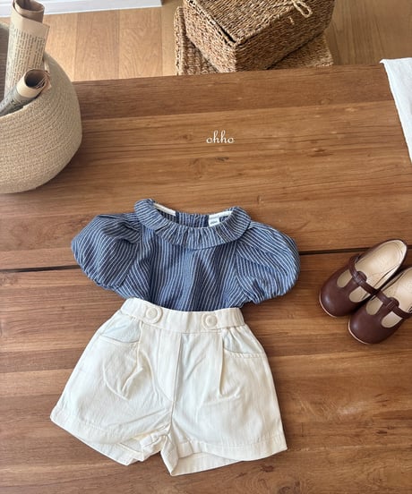 28[予約]ohho loel striped blouse
