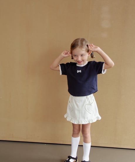 12[予約]momoann ribbon lace tee