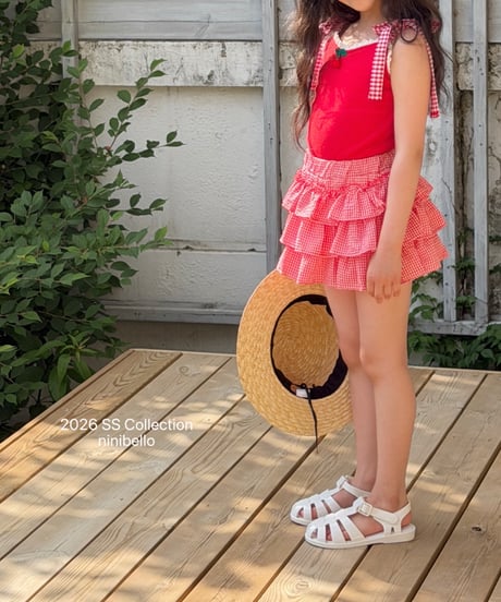 83[予約]ninibello sweet tiered skirt