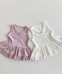 17[予約]melikey rose frill tank top