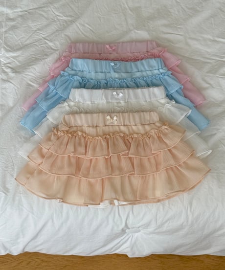 60[予約]ninibello fruit tiered skirt