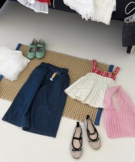 67[予約]aiai more denim wide pants