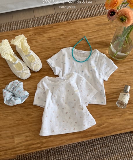 22[予約]matilda&lee flower short sleeve tee