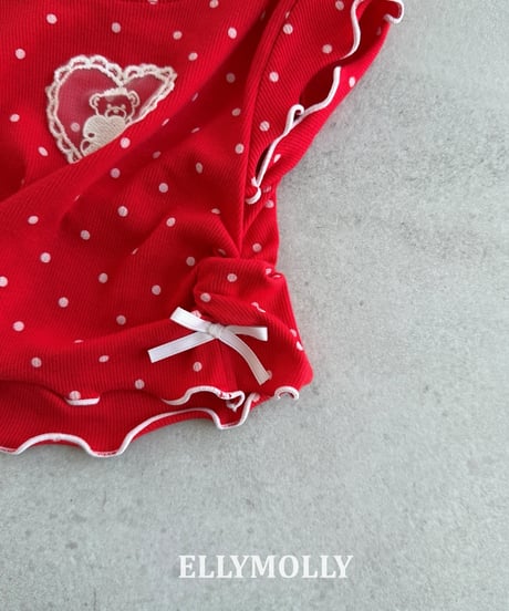 11[予約]ELLYMOLLY dot me shirring t-shirt