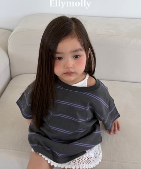 3[予約]ELLYMOLLY washed st boxy tee