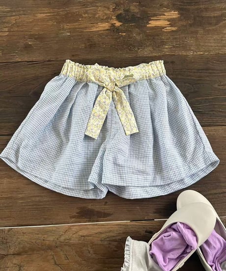 42[予約]aiai check ribbon shorts