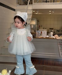 15[予約]mydaughter mint angel tulle blouse