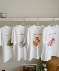 81[予約]ninibello scoop scoop short sleeve t-shirt(adult)