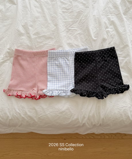 92[予約]ninibello mimi 3/4 frill leggings