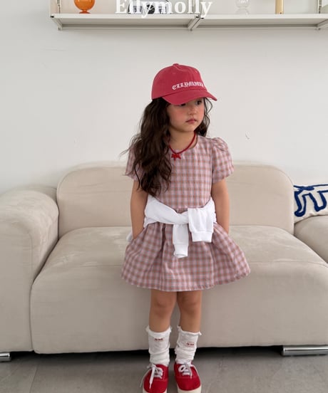 41[予約]ELLYMOLLY mellow check dress